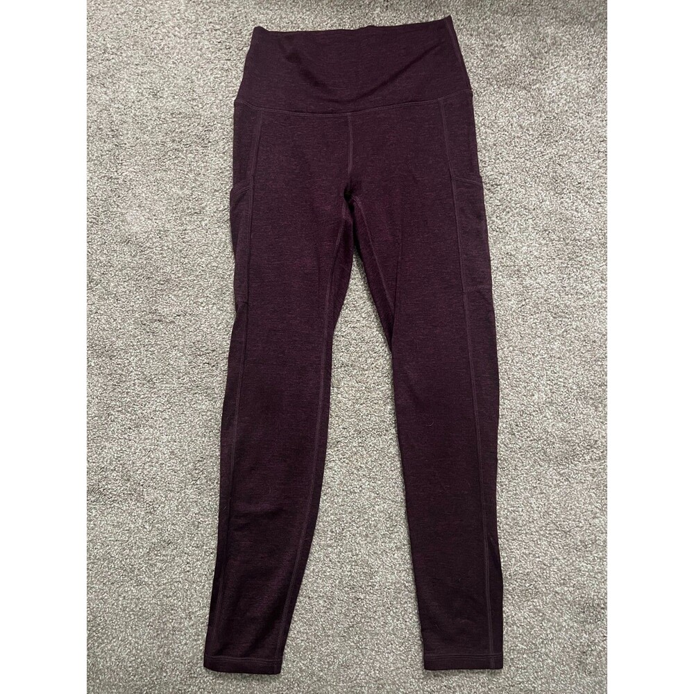 Womens Aerie Maroon Leggings with Pockets Size Small Short